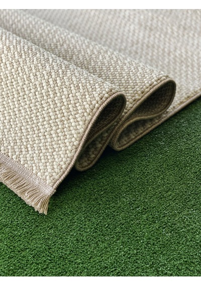 Woolen Tual Anti Alerjik Bukle Halı 8401 Bej Renkli
