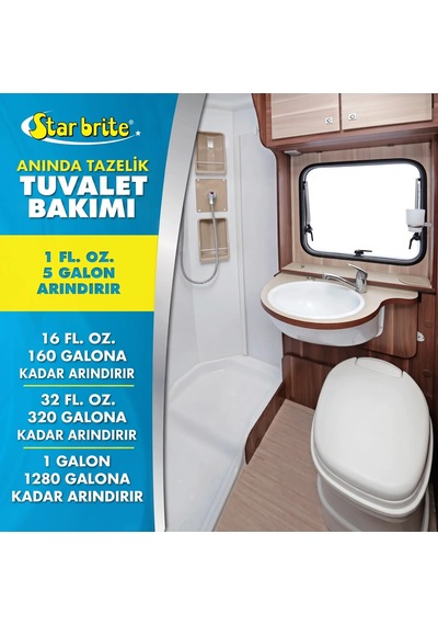 Starbrite - Limon Kokulu Tuvalet Ve Atık Tankı Katkısı 473 Ml : Karavan Ve Tekneler İçin Kokuya Son, Doğayla Barışık