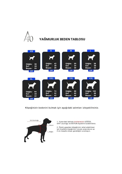 A40 Dısco - Su Geçirmez Yağmurluk - Polar Astarlı Xs