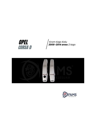 Opel Corsa D Krom Kapı Kolu 2 Kapı 2007-2014 Arası P. Çelik