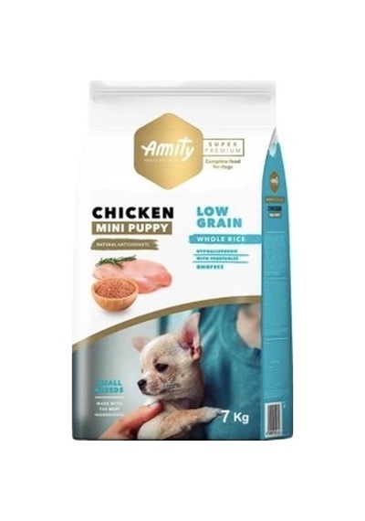 Amity Super Premium Az Tahıllı Tavuklu Küçük Irk Yavru Köpek Maması 7 Kg