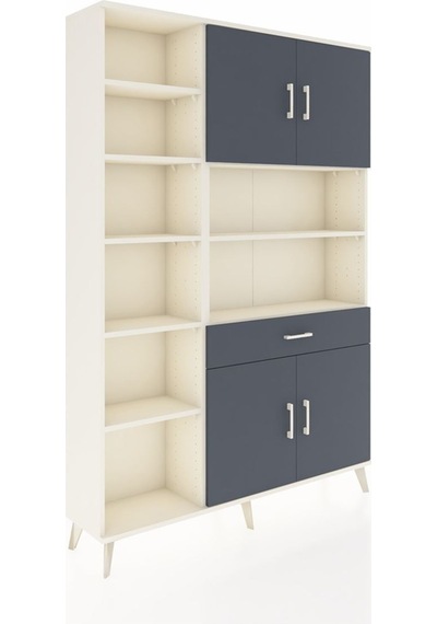 Arges Dolap 10 Raflı Tek Çekmeceli 4 Kapaklı 132x30x195 Aytaşı-antrasit/antrasit Antrasıt/antrasıt Arges Dolap 10 Raflı Tek Çekmeceli 4 Kapaklı 132x30x195 Aytaşı-antrasit/antrasit Antrasıt/antrasıt