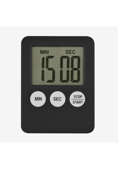 Dijital Zamanlayıcı Geri Sayım Mini Siyah 100 Dk Arkası Mıknatıslı Kronometre