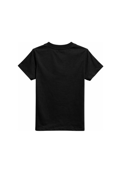 Mixray 2078 Kadın Pamuk Ayıcık Nakışlı Bisiklet Yaka T-shirt Siyah