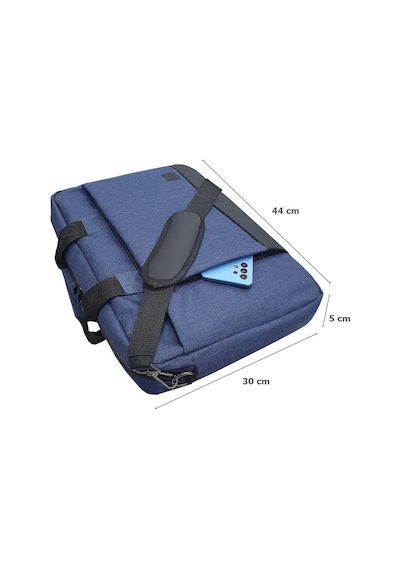 Gbmotion 3 Bölmeli Evrak Laptop El Omuz Çantası 17,3 İnç Lacivert