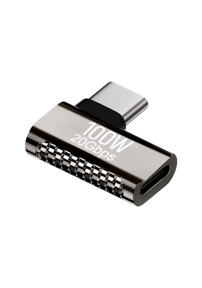 100w Usb C 90 Derece L Tipi Adaptör 20gbps Veri Aktarımı 8k Ultra Hd Görüntü Destekli