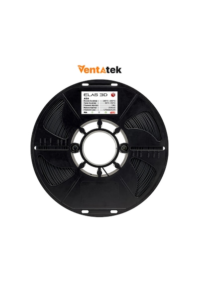 Elas 3d Siyah Asa Filament - 1.75mm - 1 Kg Siyah