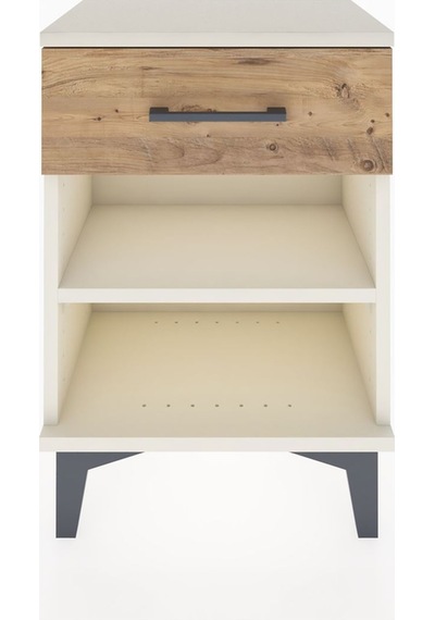 Arges Komodin Tek Raflı Tek Çekmeceli 44x30x64 Aytaşı-çam Aytaşı
