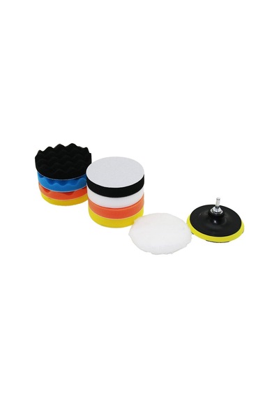 115 Mm 11pcs Polisaj Sünger Seti 8 Ad. 115mm Sünger- 1 Polisaj Ped -1 M14 Adaptör - 1 Cırtlı Disk Taban Aklby-bsva5