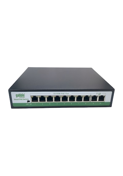 Gab-p82mm 8 Port Poe Switch 10/100 Mbps + 2 Uplink 120w Güç Akıllı Poe Ağ Anahtarı