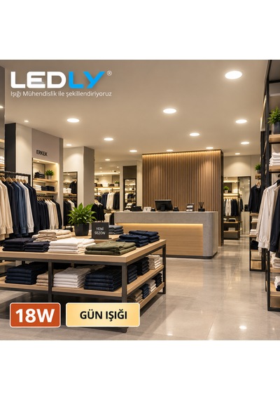 18 W Spot Aydınlatma Sıva Altı Gün Işığı