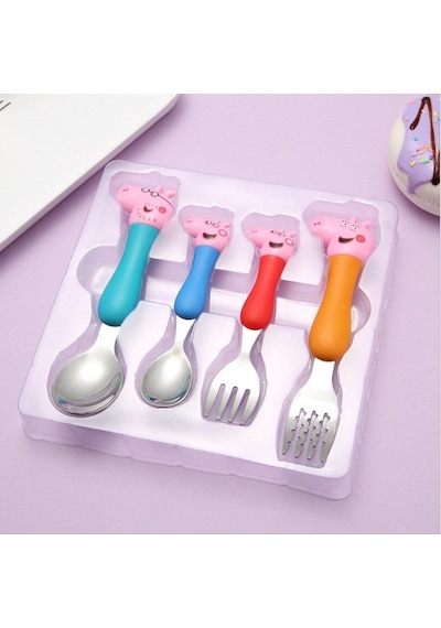 Peppa Pig Çatal Kaşık Seti - Çocuklar İçin
