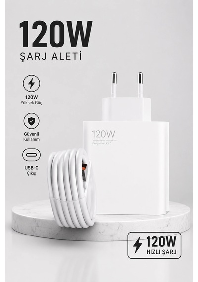 Znv Zenvia Mey İthalat Turbo Hızlı Şarj Destekli 120w Usb-c Şarj Seti Znv2025 Cmn