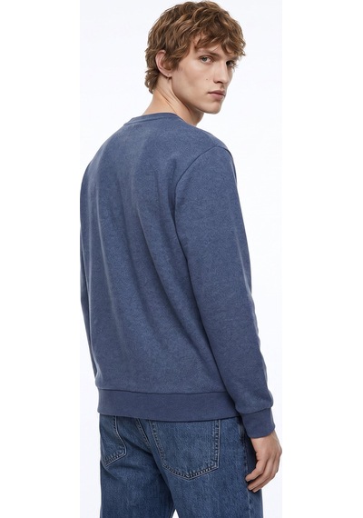 Limon Mavi Erkek Relaxed Sweatshirt L6wm-swt9518 Indigo Melanj