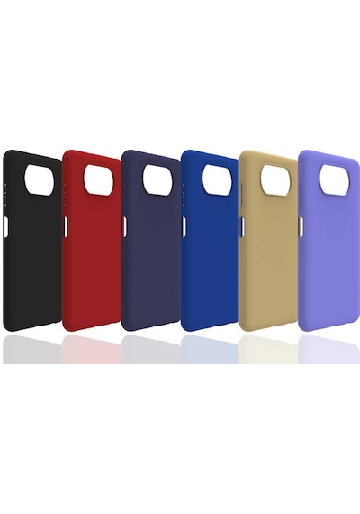 Noktaks - Xiaomi Uyumlu Xiaomi Poco X3 / Poco X3 Nfc / Poco X3 Pro - Kılıf Mat Soft Esnek Biye Silikon - Mavi