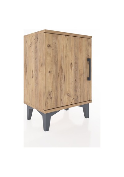 Arges Komodin 2 Raflı Tek Kapaklı 44x30x64 Çam-çam Atlas Çam