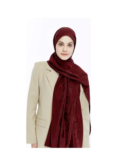 Valentino Orlandi Alia Şal - Yeni Dama Desenli - Bordo