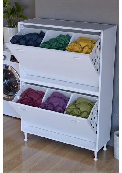 Eliusta Veluna 90 Cm Kirli Çamaşır Sepetli Dolap Banyo Dolabı Beyaz 90x138x32,5 Cm 6 Sepetli Dolap Beyaz Eliusta Veluna 90 Cm Kirli Çamaşır Sepetli Dolap Banyo Dolabı Beyaz 90x138x32,5 Cm 6 Sepetli Dolap Beyaz