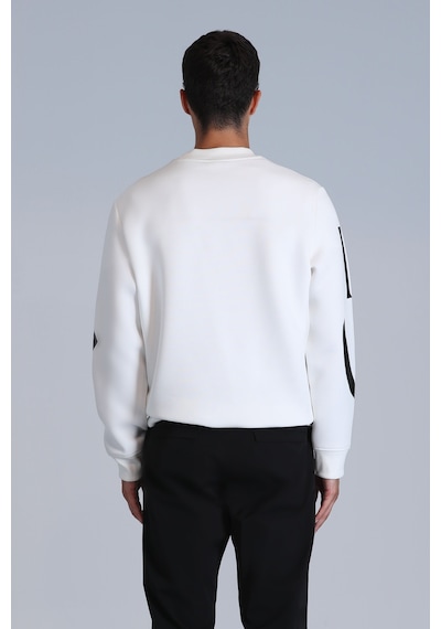 Lufian Frank Erkek Sweatshirt Kırık Beyaz Kırık Beyaz 112030135100510 Kırık Beyaz
