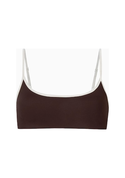 Because Of Alice Base Contrast Trim Cami Bra Tamamlayıcı Spor Sütyeni Kahverengi