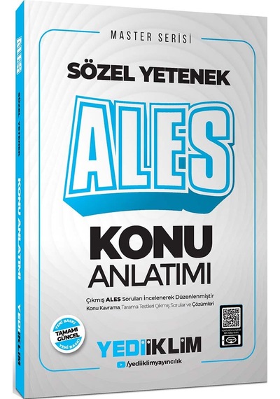 Yediiklim Yayınları 2025 Master Serisi Ales Sözel Yetenek Konu Anlatımı