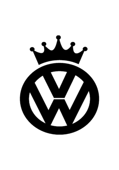 Volkswagen King Oto Sticker, Volkswagen Oto Aksesuar 25x20 Cm
