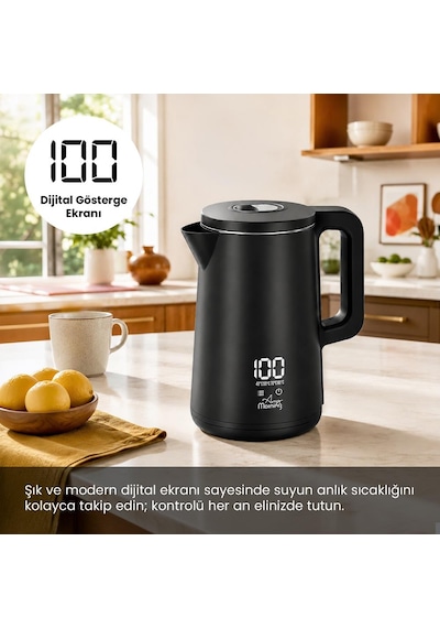 Any Morning Sın2633 Dijital Göstergeli 1.8 Lt Çelik Su Isıtıcı