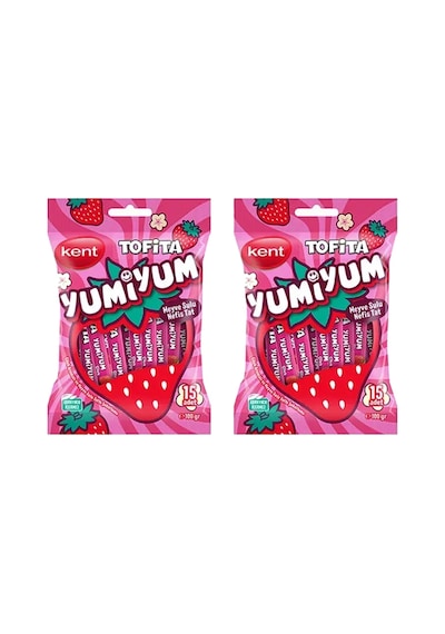 5 Adet Kent Tofita Yumiyum Çilek Aromalı Şeker