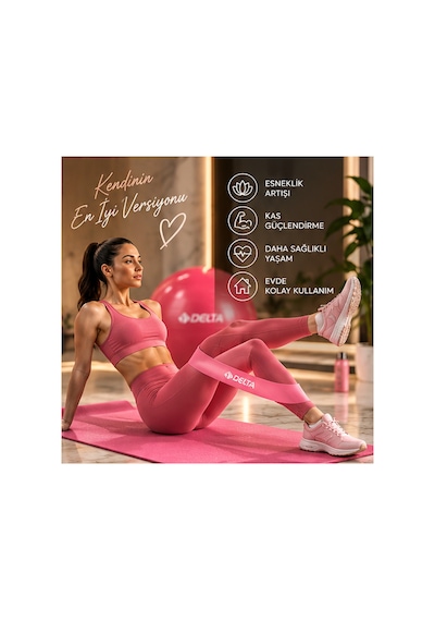 14 Parça Çok Amaçlı Pilates Ve Yoga Malzemeleri Seti Pembe