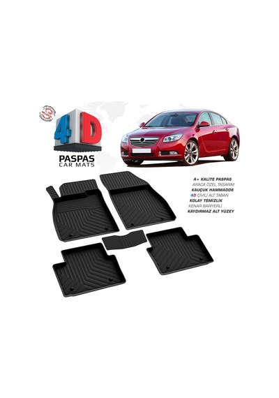 Opel Insignia 4d Araca Özel Havuzlu Kauçuk Paspas 2008-2016