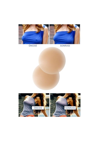 Silikon Göğüs Ucu Kapatıcı Gizleyici Bant Aparat Nipple Pad Ten