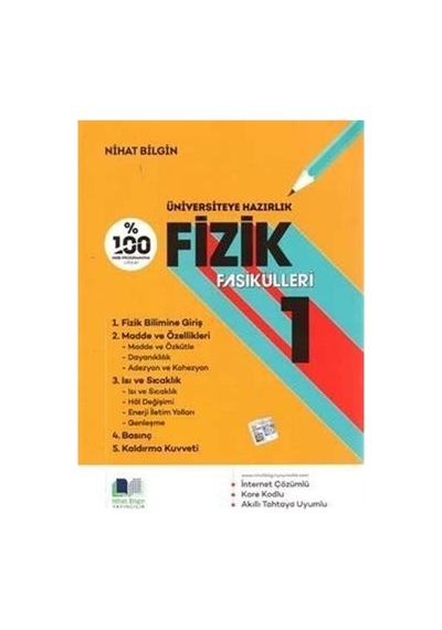 Nihat Bilgin Üniversiteye Hazırlık Fizik Fasikülleri 01  -  Nihat Bilgin  -  Nihat Bilgin Yayıncılık