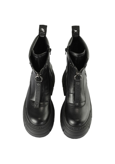 Bot Kadın 1622350 Buffalo Gospher Zıp Boot - Vegan Nappa - Black Siyah