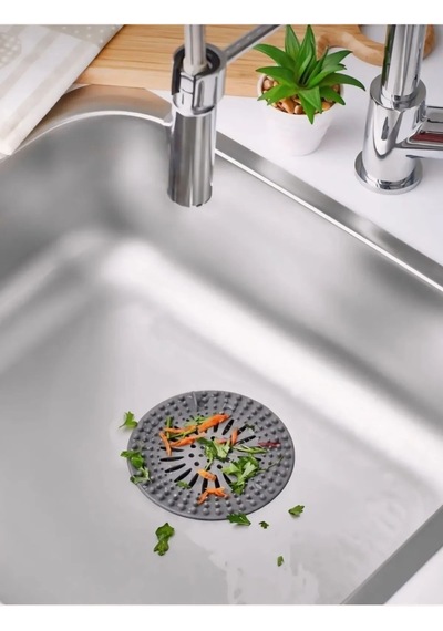 Süzgeçli Silikon Lavabo Ve Küvet Tıkacı Yuvarlak Lavabo Tıkacı Süzgeç Banyo Süzgeç- Ecolux Silikon Diğer