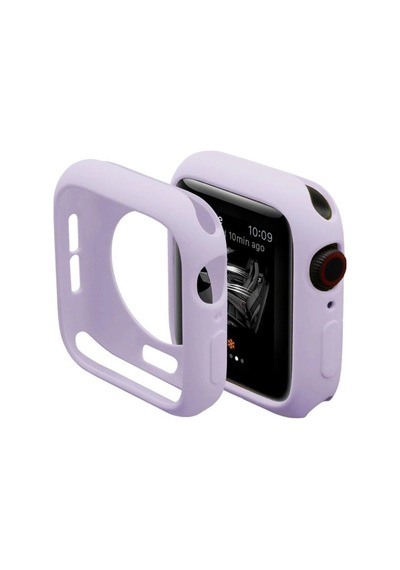 Apple Watch Uyumlu   44mm Silikon Alt Kasa - Lila