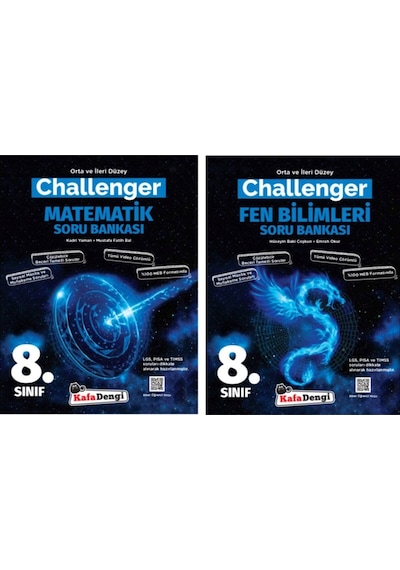 8. Sınıf Lgs Matematik, Fen Bilimleri Challenger Soru Bankası Kafadengi Yayınları