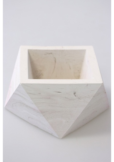 Yapay Çiçek Deposu Handmade Beton Saksı 7 Cm Model-10 Taş Rengi