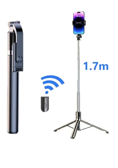 R1s 2in1 Çok Amaçlı Bluetooth Kumandalı 170cm Tripod + Selfie Çubuğu 170 Cm