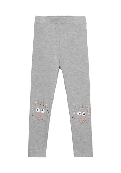 Lovetti Gri 2 Kız Çocuk Crazy Eyes Baskılı Şardonlu Tayt 9347G028 Gri