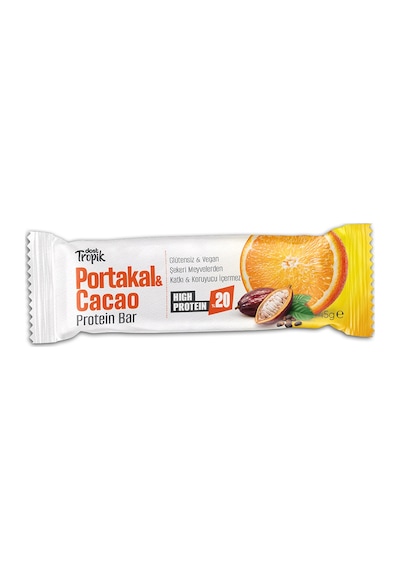 Portakal Ve Kakao Aromalı Protein Bar 45 G Protein İçeren Atıştırmalık Ve Sporcu Barı 1 Adet