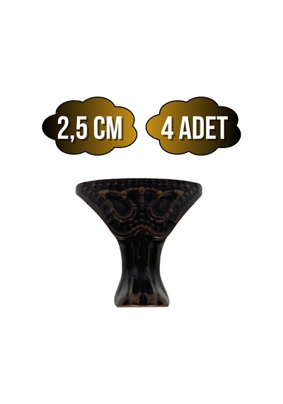 Pati Metal Ayak Çeyiz Ve Hediye Kutusu Mobilya Ayağı 2,5cm Bronz 4 Adet Bronz