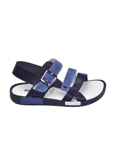 Kiko Kids Kiko Şb 2517-26 Orto Pedik Erkek Çocuk Sandalet Terlik Siyah-Mavi Beyaz - Mavi - Siyah