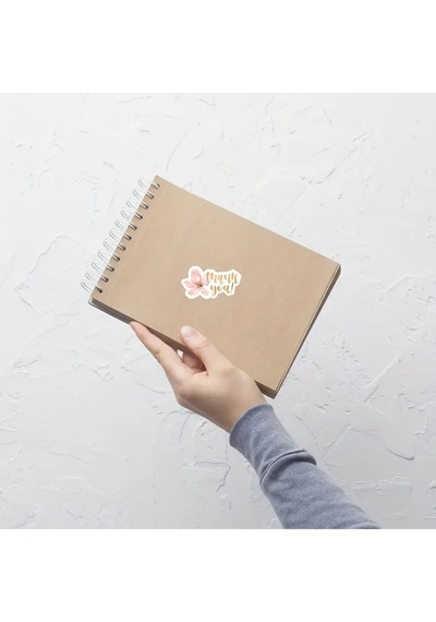Store 200 Adet Suluboya Tarzı Pembe Çiçekli "thank You" Yazılı Paketleme Teşekkür Etiketi 3.81x2.03cm Çok Renkli
