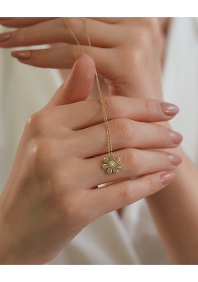 Debora Jewelry 14 Ayar Altın Papatya Kolye