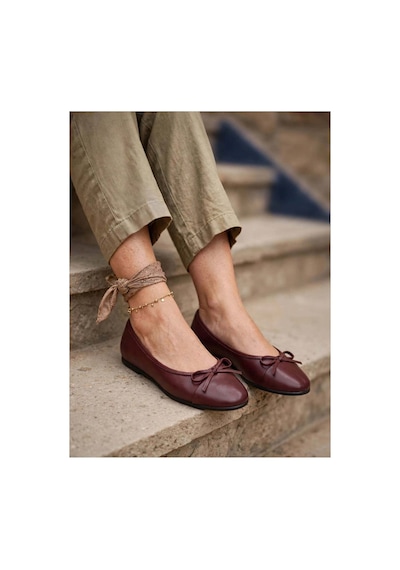 37brandshoes Deri Babetler Bordo Bordo
