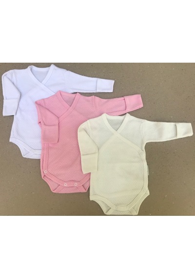 Özdemirli Bebe Özdemirlitekstil Bebelino Çıtçıtlı Badi Kruvaze (3 Lü Paket) (456569330) Çok Renkli