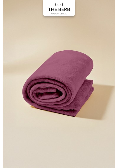 Çift Kişilik Welsoft Battaniye 200x220 Cm Ultra Yumuşak 6 Farklı Renk Seçeneği Mürdüm