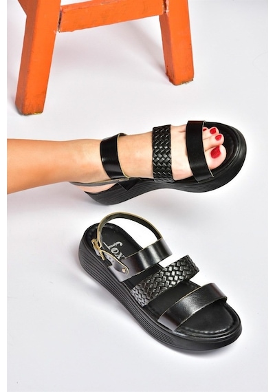 Fox Shoes Siyah Günlük Kadın Sandalet M291082603