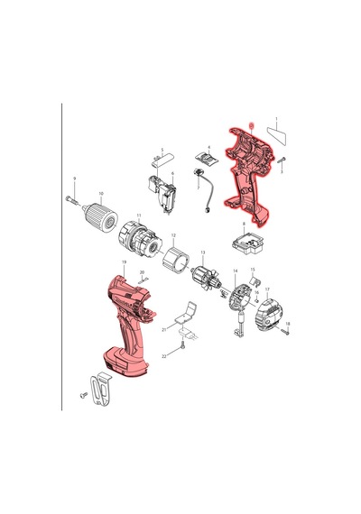 Makita BDF446 Gövde Ürün Kodu 187071-5
