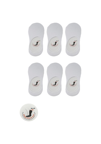 Slazenger Jamar 6 Lı Set Kadın Beyaz Çorap Beyaz